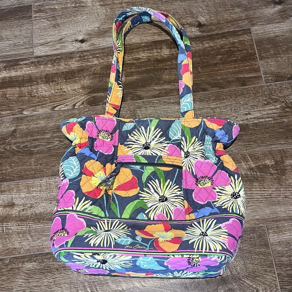Vera Bradley Jazzy Blooms Bag Medium Floral Shoulder Double Strap Purse Tote